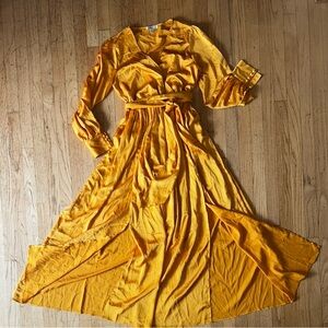 Vintage Yellow/Gold Maxi Dress